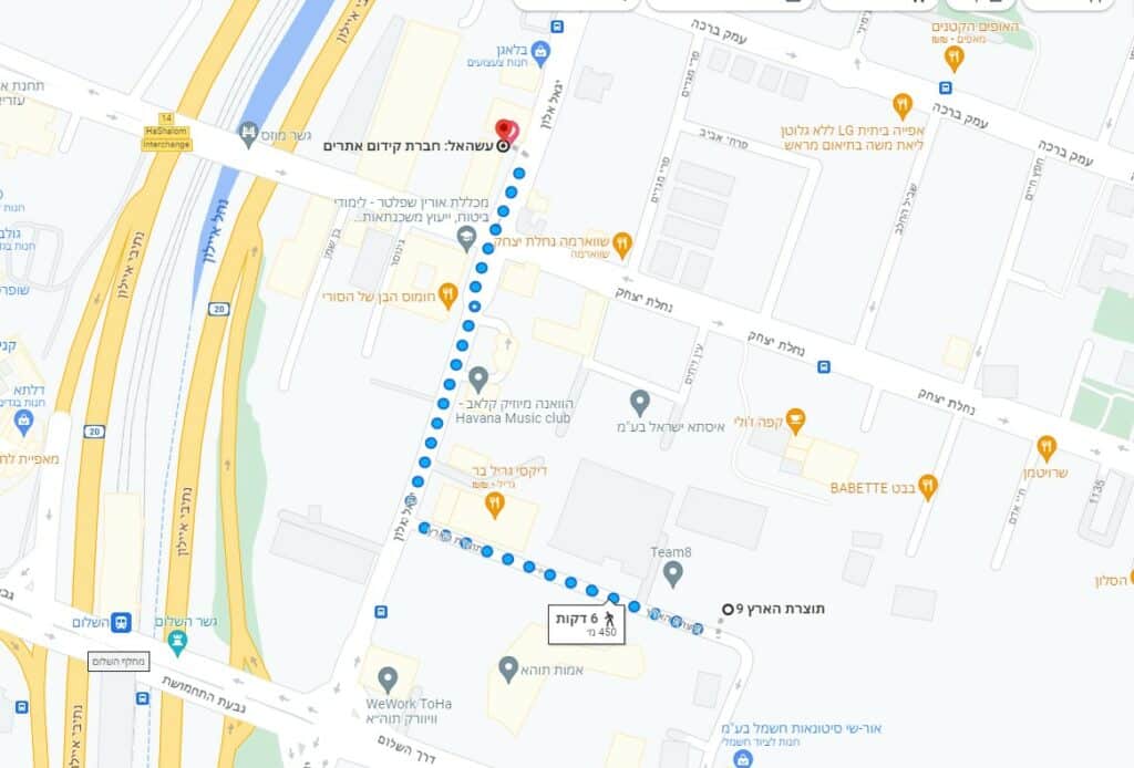 להגיע למשרד ב6 דק
