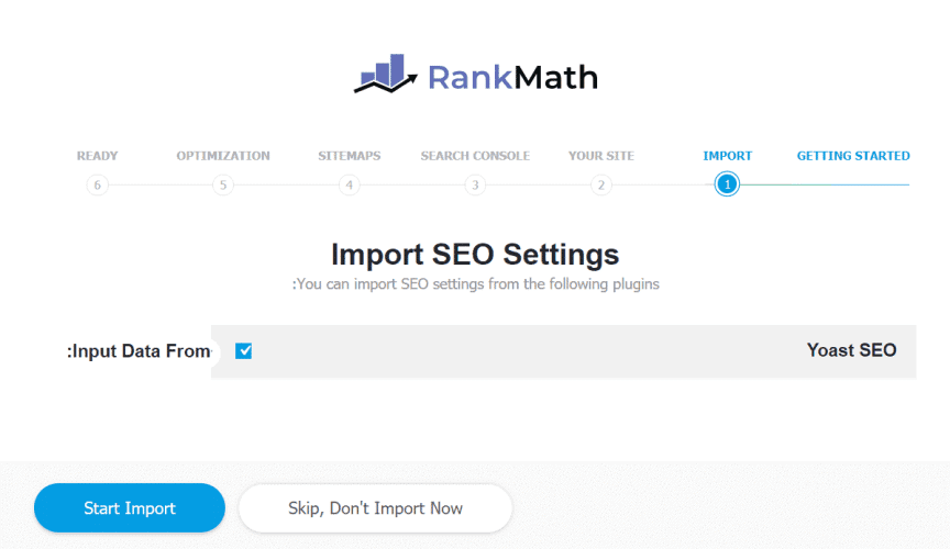 ייבוא RANK MATH