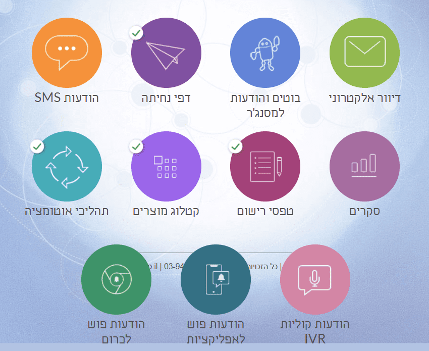 מערכת SMS פאנל ניהול