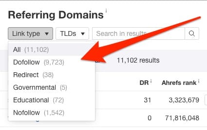 reffering domains ahrefs