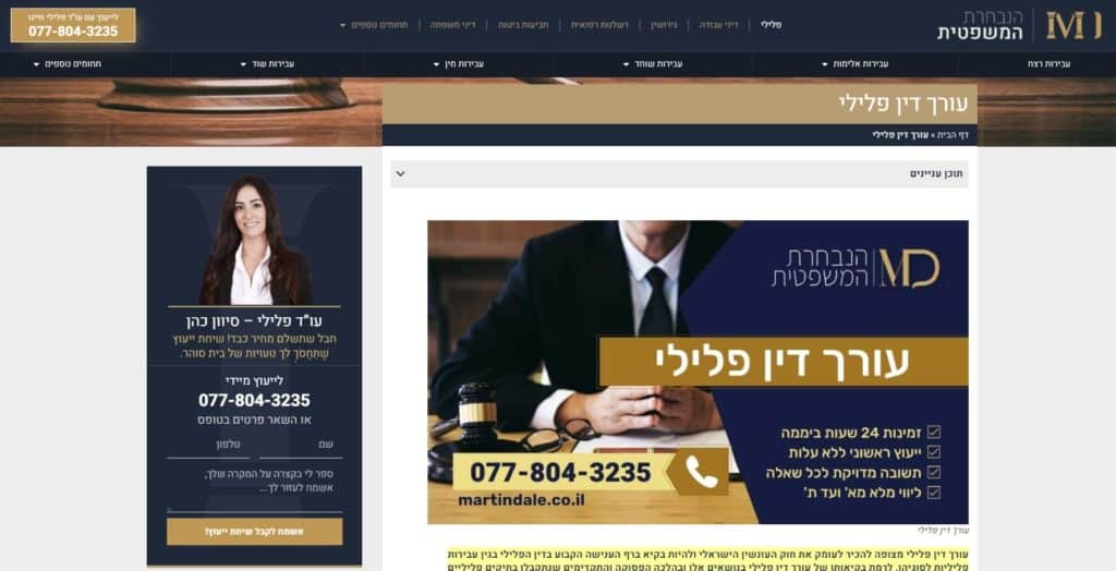 עמוד עורך דין פלילי הנבחרת המשפטית