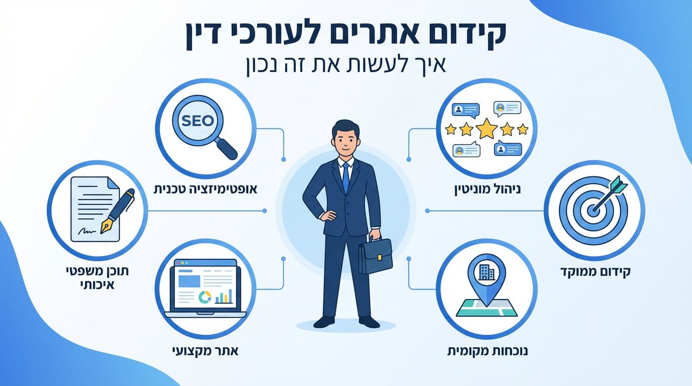 קידום אתרים לעורכי דין – איך לעשות את זה נכון + תיק עבודות