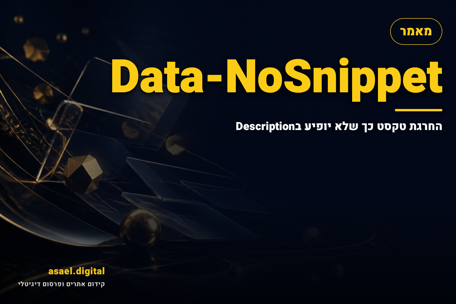 Data-NoSnippet – החרגת טקסט כך שלא יופיע בDescription