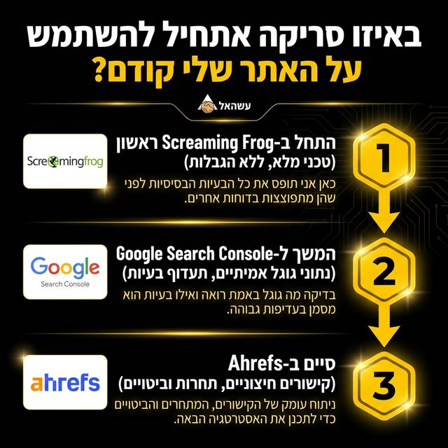 באיזו סריקה אתחיל להשתמש על האתר שלי קודם - עשהאל דיגיטל
