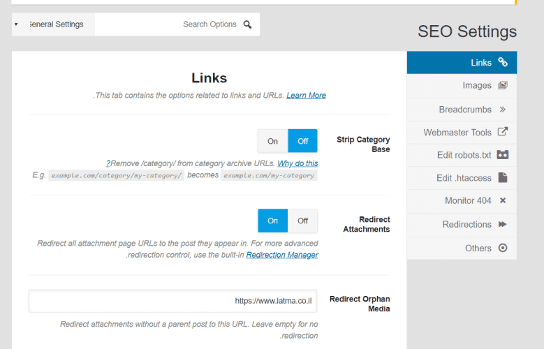 SEO SETTINGS