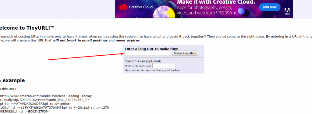 קיצור לינק tinyurl