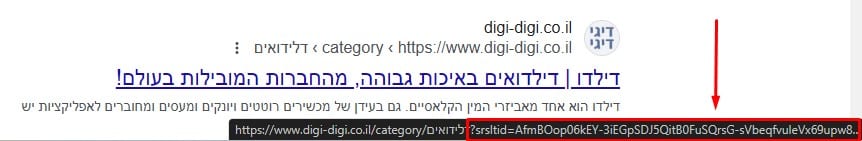 המחשה איך נראה פרמטר srsltid