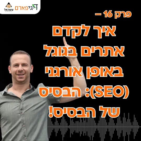 פרק 16 – איך לקדם אתרים בגוגל באופן אורגני (SEO): הבסיס של הבסיס!