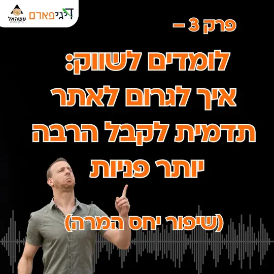 פרק 3: לומדים לשווק: איך לגרום לאתר תדמית לקבל הרבה יותר פניות