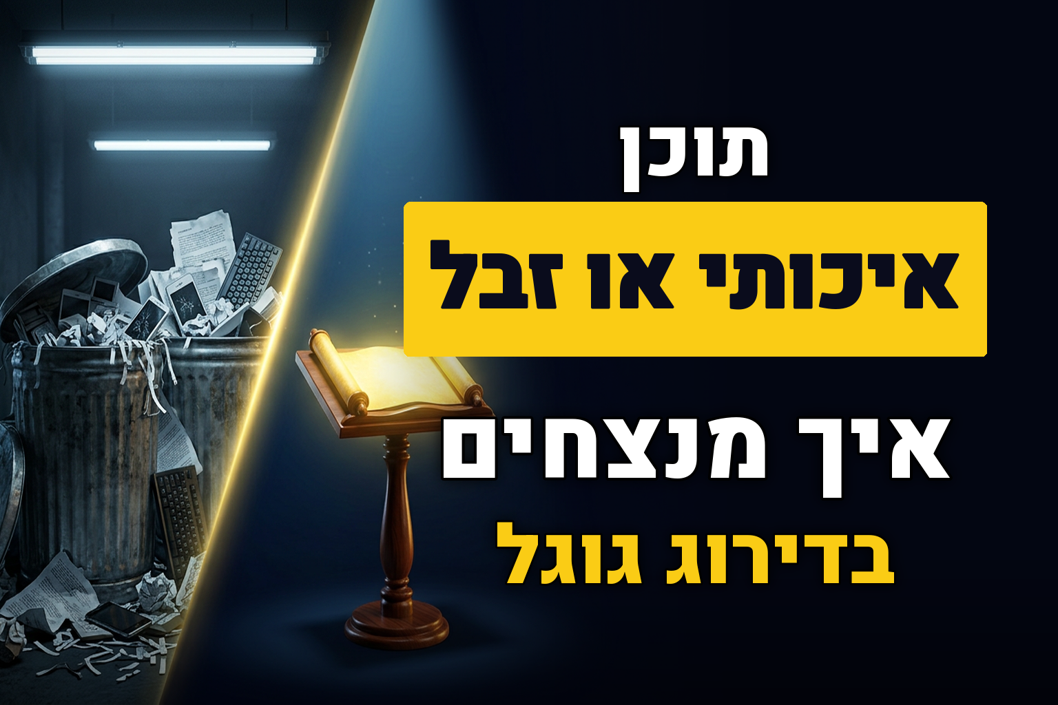 אז מה עדיף, מלא תוכן זבל או קצת תוכן איכותי?