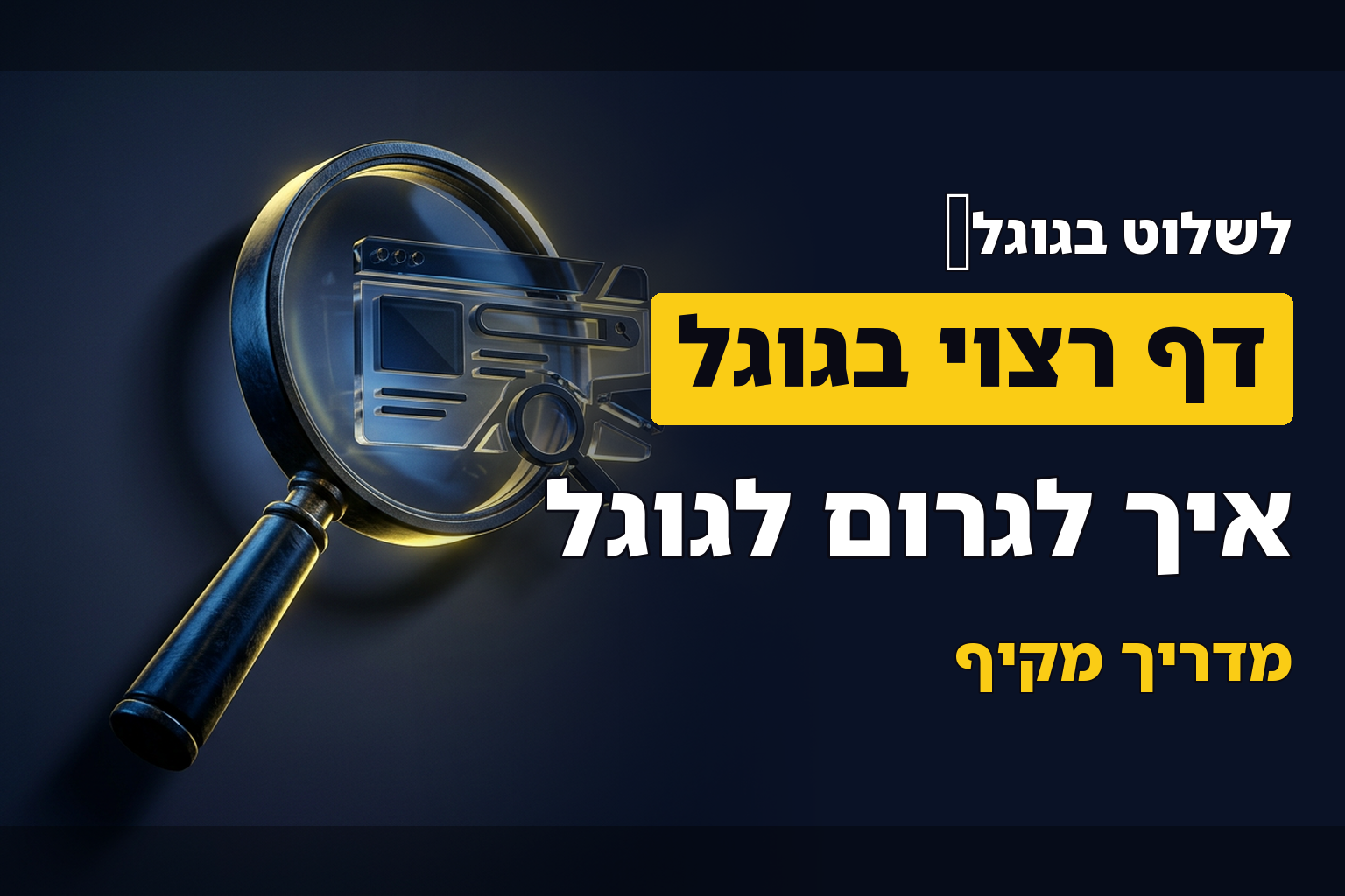 איך לגרום לגוגל להציג את הדף הרצוי לביטוי כלשהו?
