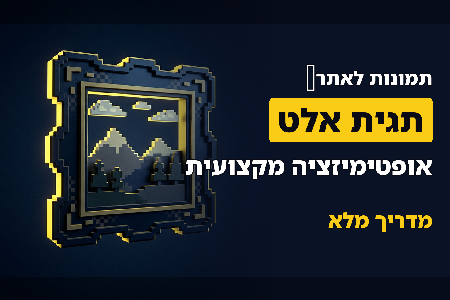 תגית אלט (ALT) – ועוד כמה נקודות לאופטימיזציית תמונות