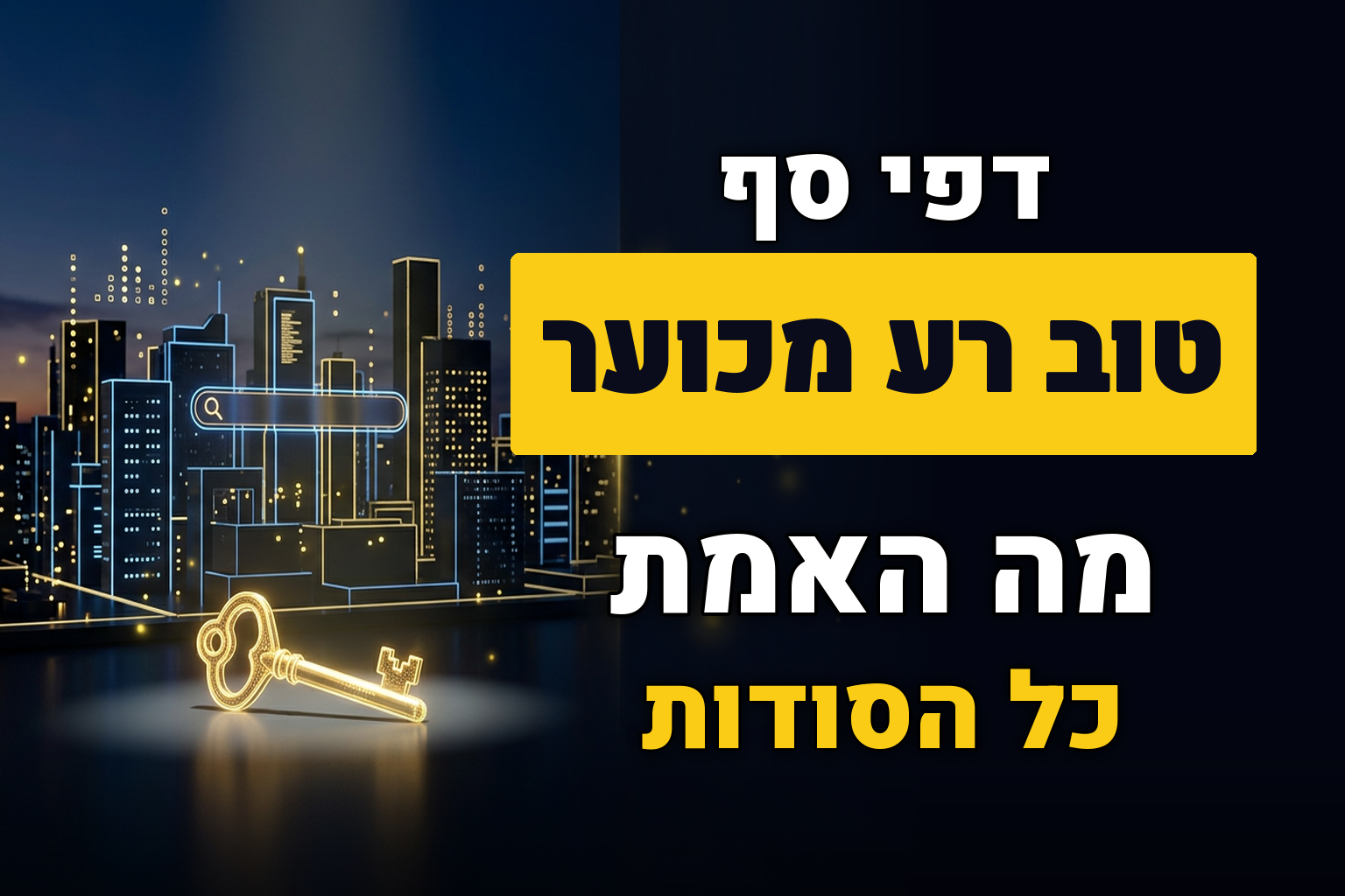 דפי סף (דפים שנוצרו אך ורק כדי לטרגט ביטוי ספציפי) – טוב, רע או מכוער?