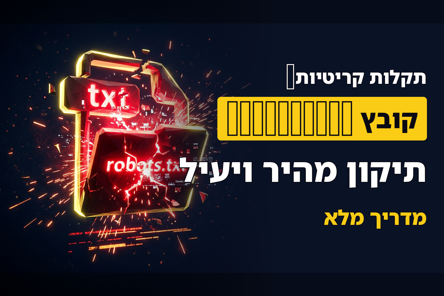 איך לפתור בעיות robots.txt שמופיעות בקונסול
