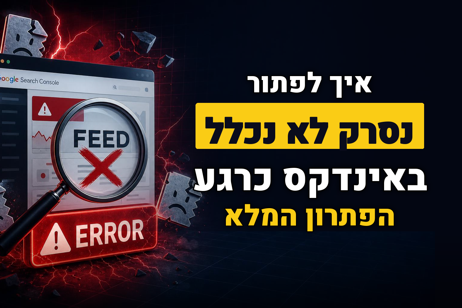 איך לפתור את בעיית דפי Feed "נסרק – לא נכלל באינדקס כרגע" בסרצ' קונסול